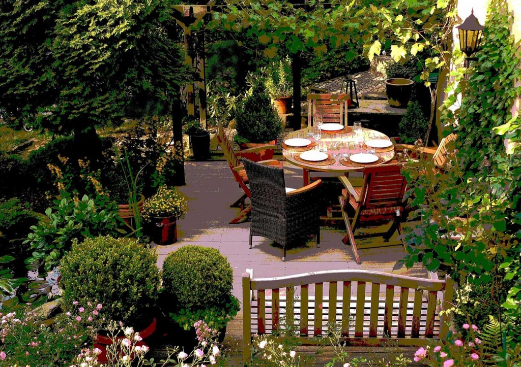 romantische Terrasse