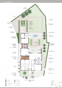 Konzeptplan puristischer Gartenstil