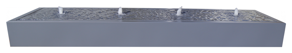 Brunnen Aluminium-Kubus-Tisch_grau