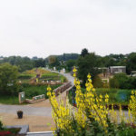 Blick auf die Kienbergpromenade mit angrenzendem IGA-Campus