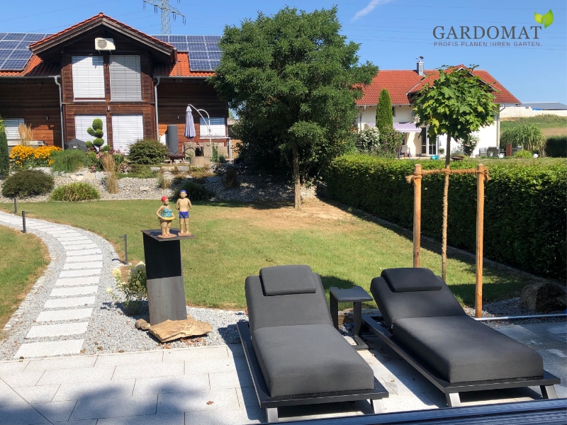 Moderner Garten mit Schwung