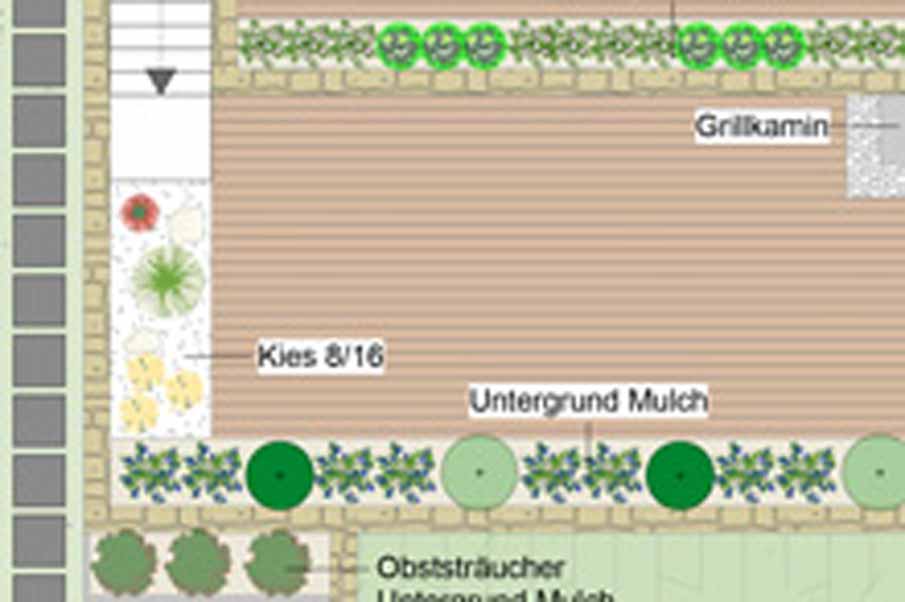  Großer Einfamilienhausgarten mit moderner Gestaltung