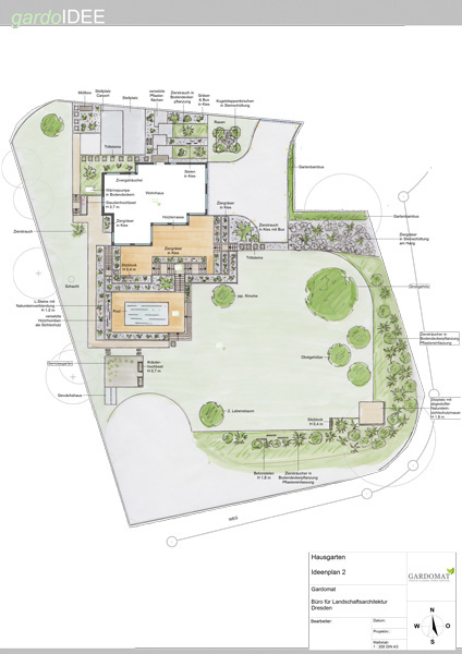 Großer Garten mit klassischer und moderner Gestaltung Großer Garten mit klassischer und moderner Gestaltung