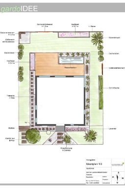 Kleiner Garten mit puristischen Elementen Kleiner Garten mit puristischen Elementen